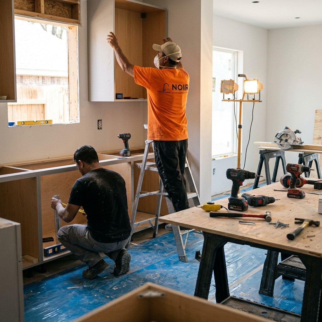 Job site cabinet install — Dallas, TX