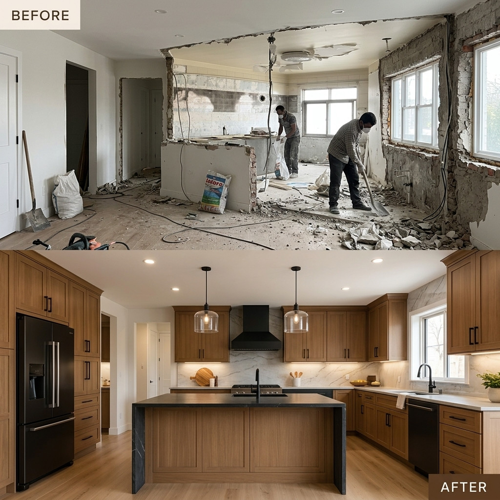 Kitchen remodel transformation — Dallas, TX