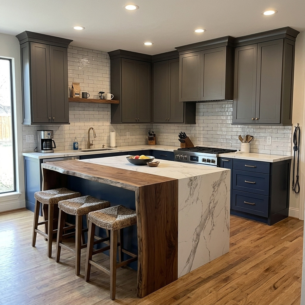 Quartz countertop kitchen — Dallas, TX