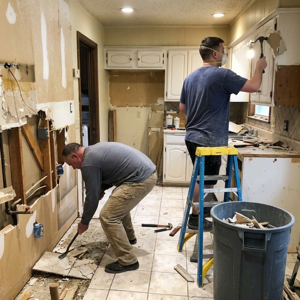 Remodel crew on site — Dallas, TX